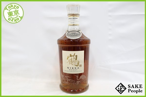 鶴 ニッカ 700ml レトロ：スリムボトル鶴 （箱 東京都在住限定終売品 ◇注目! ニッカ 鶴 クリアボトル 700ml 43% ジャパニーズ