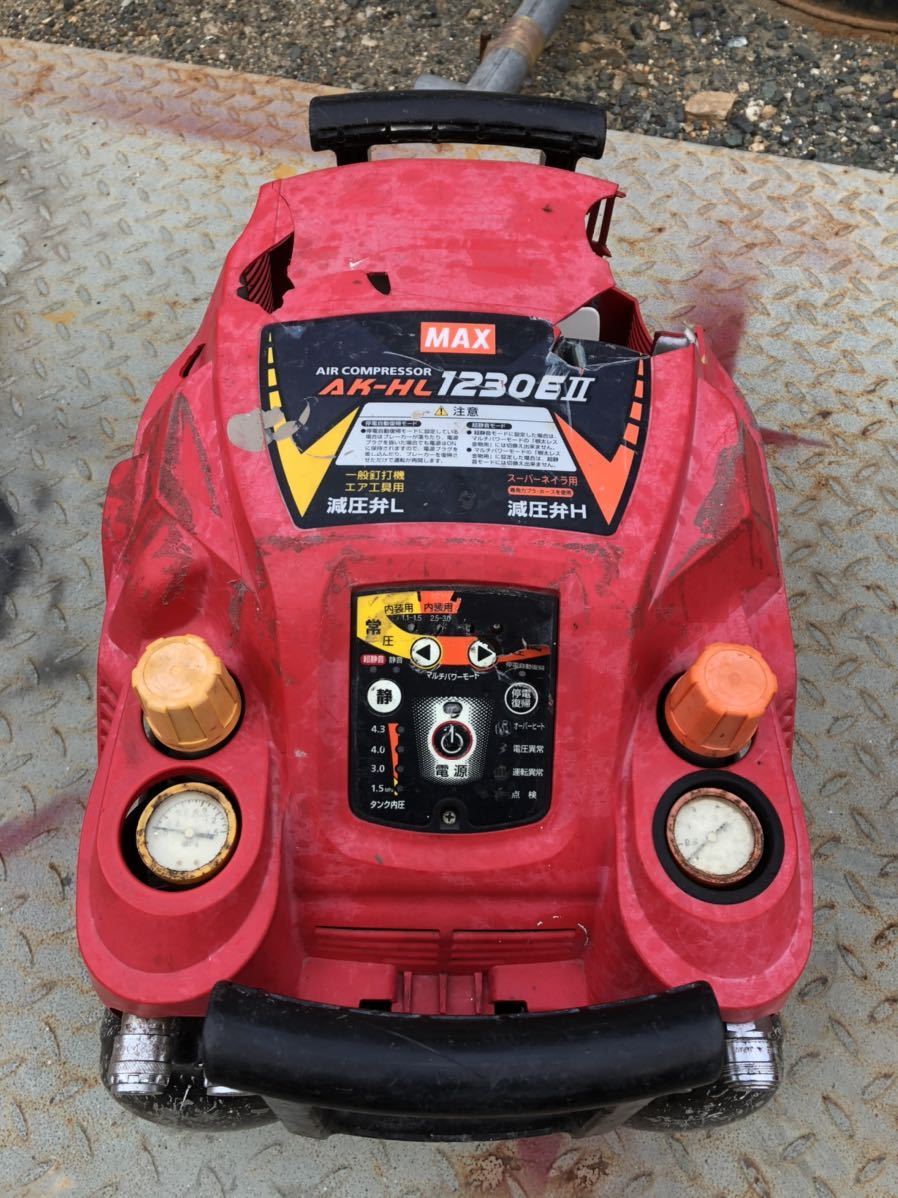 1円売り切り！MAX 高圧コンプレッサー AK-HL1230EⅡ ジャンク品 Yahoo 