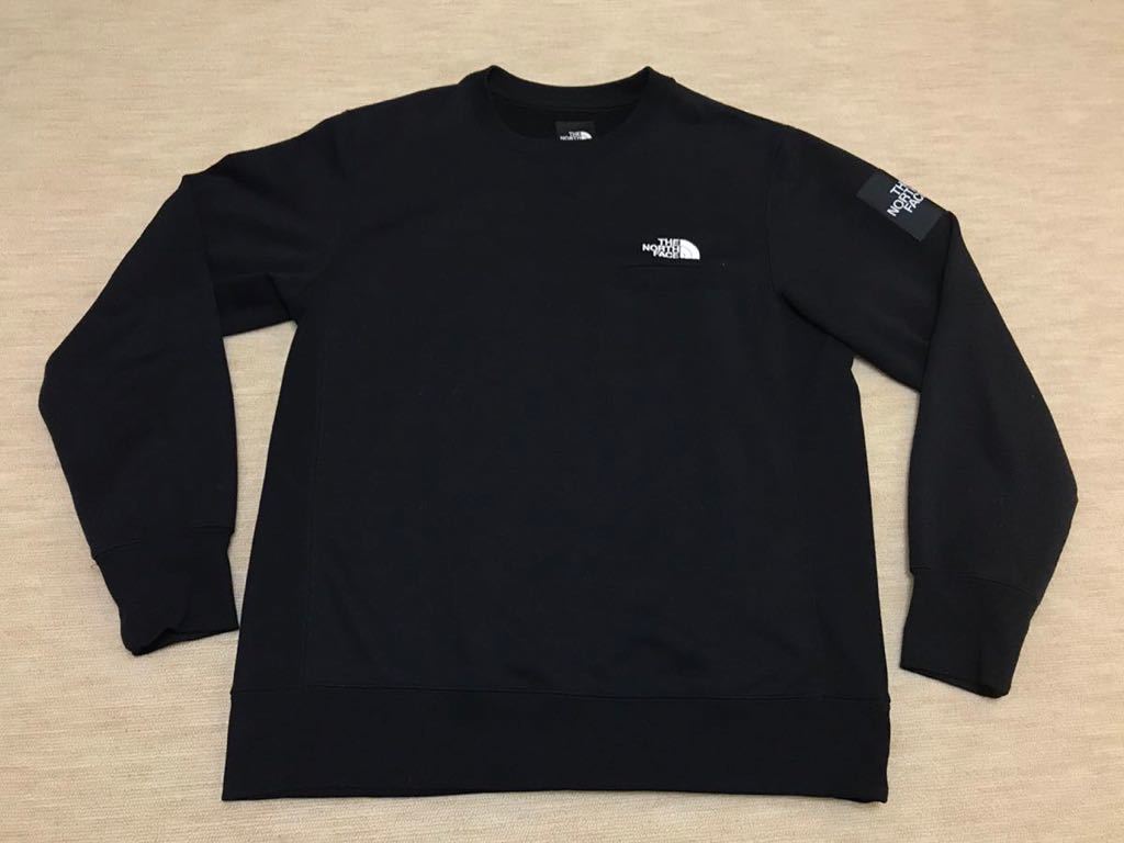 【大得価，限定セール】 ノースフェイス THE NORTH FACE スクエアロゴ クルースウェット Lサイズ ブラック NT11832(長袖Tシャツ)｜売買されたオークション情報、yahooの商品情報をアーカイブ公開 - オークファン 男性用