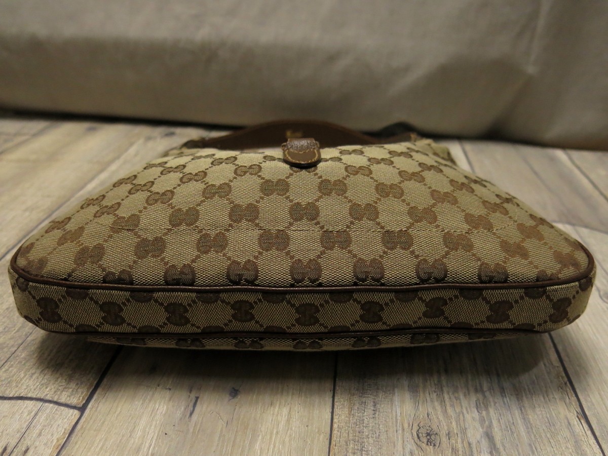 □美品□GUCCI グッチ□ニュー ジャッキー□GG キャンバス レザー 本革