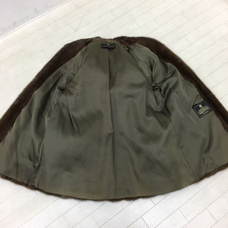 レディース ◇【LANVIN】最高級の毛質！ホワイトブラウンカラーMINK 