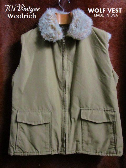 良品 USA製 70s ヴィンテージ ウールリッチ WOOLRICH WOLF VEST 