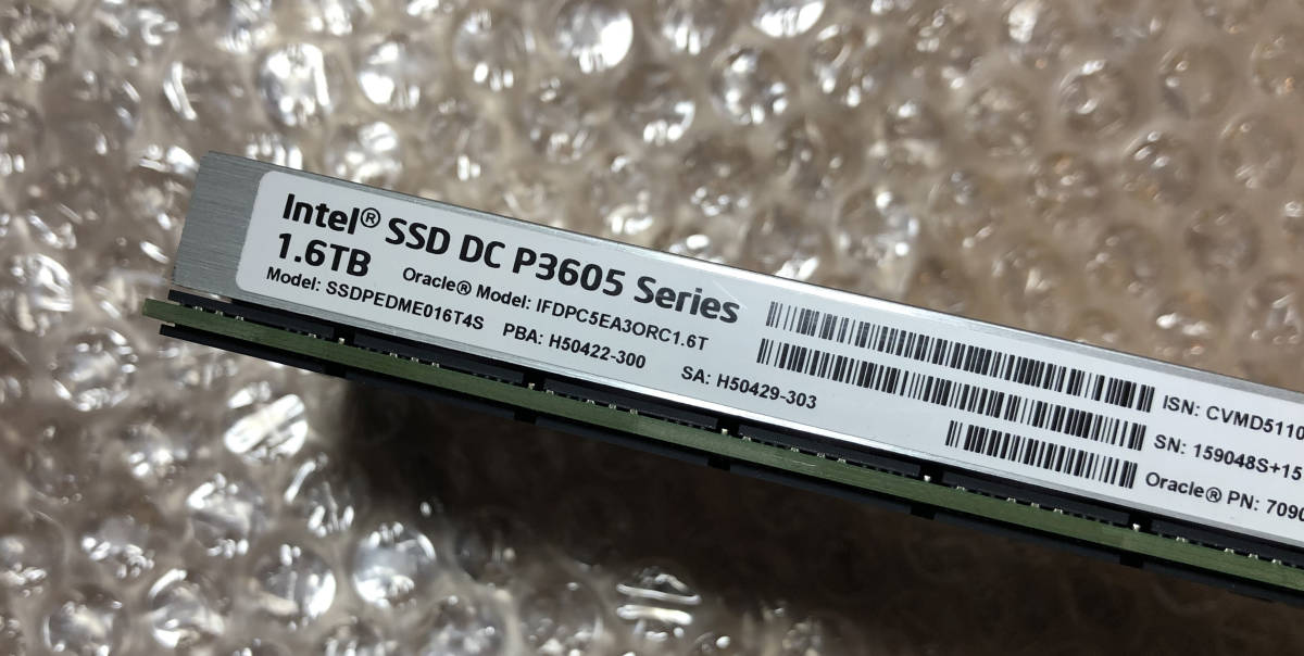 ☆美品☆書き込み量 607GB INTEL DC P3605 1.6TB NVME MLC PCIe SSD