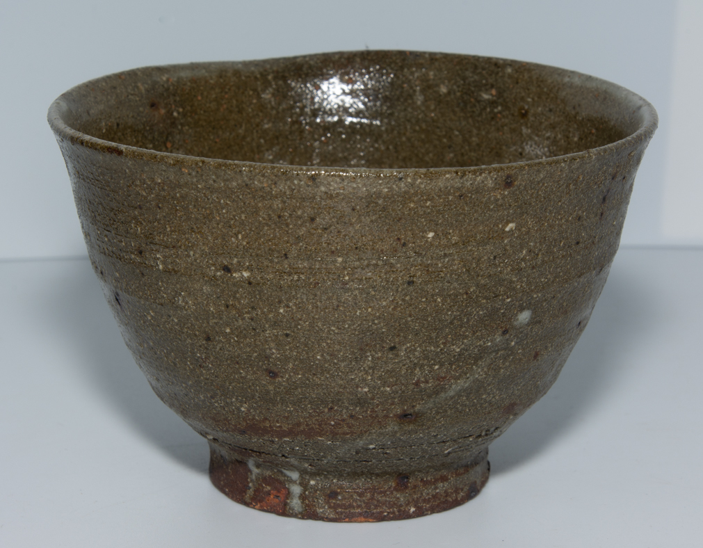 二代 勝尾青龍洞 伊羅保茶碗 共布共箱(四方桟)栞付 茶道具 茶器 茶の湯