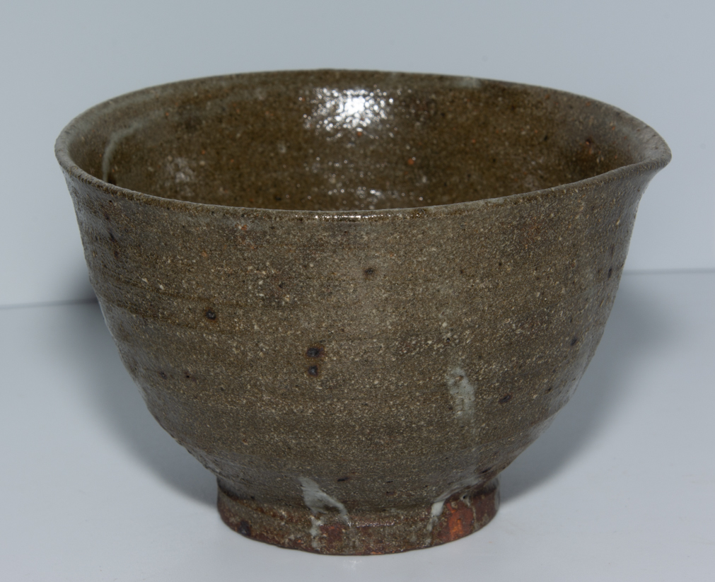 二代 勝尾青龍洞 伊羅保茶碗 共布共箱(四方桟)栞付 茶道具 茶器 茶の湯