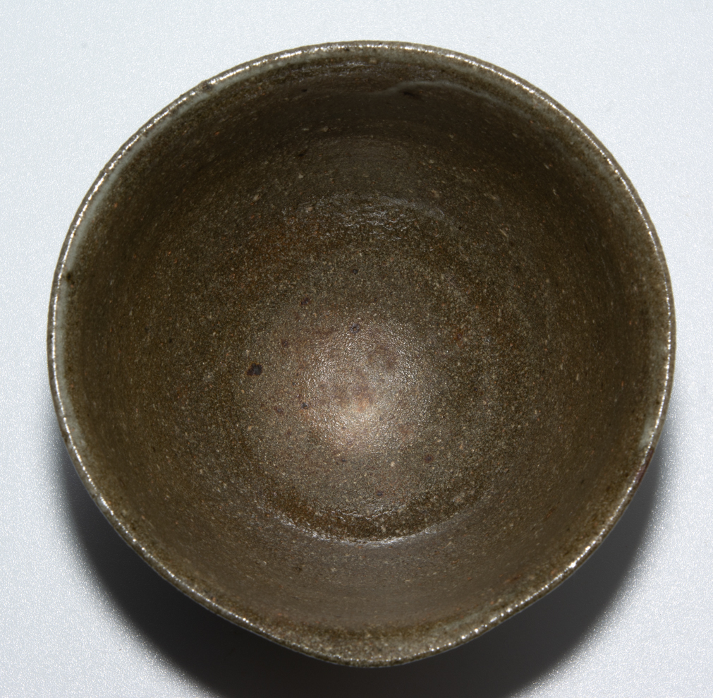 二代 勝尾青龍洞 伊羅保茶碗 共布共箱(四方桟)栞付 茶道具 茶器 茶の湯