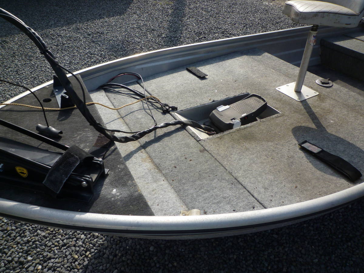 格安売り切り♪中古 船 小型 プレジャーモーターボート 船外機付き(マーキュリー　シープロ　10MA) アルミボートセット一式 バス釣り愛媛県_10