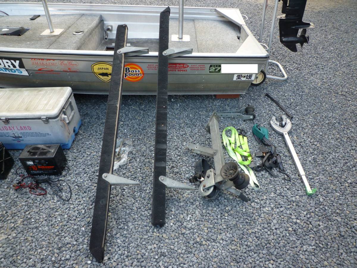 格安売り切り♪中古 船 小型 プレジャーモーターボート 船外機付き(マーキュリー　シープロ　10MA) アルミボートセット一式 バス釣り愛媛県_5