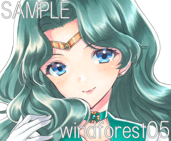 手描きイラスト セーラーネプチューン A4 同人手描きイラスト☆美