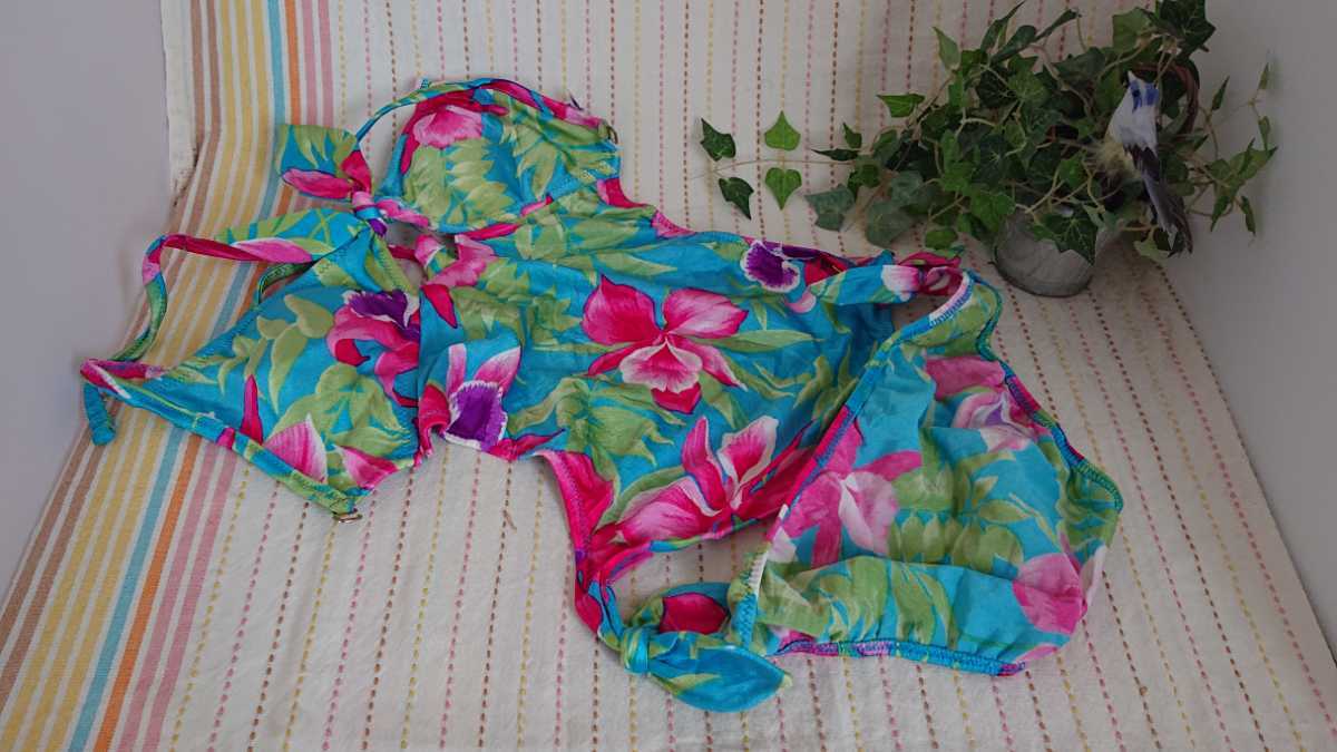 描き下ろし ぴちぴちピッチ Special e ピュア Melody ☆素敵☆piccina☆ピッチーナ☆ピンク×水色☆花柄のワンピース水着☆9M☆（株）オカダ☆