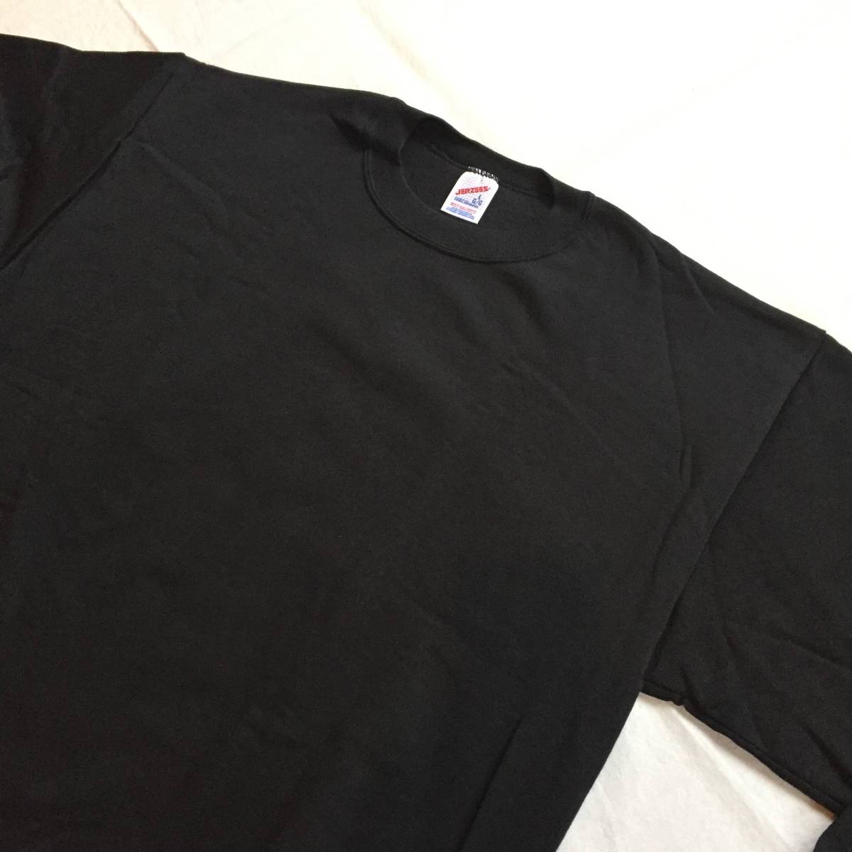 90s USA製 JERZEES デッドストック 黒 無地 50/50 スウェット 
