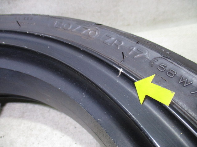 9☆ZRX1200R用フロントホイール1216 純正.めくれ無し.17×3.50.〔検索用