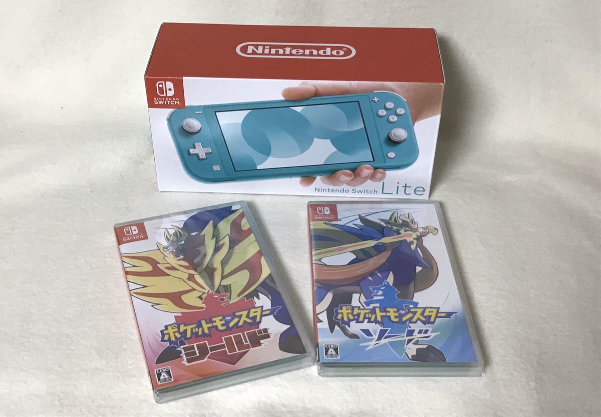 人気定番，得価 Nintendo Switch ニンテンドースイッチライト本体 任天堂 ターコイズ ポケモンモンスター シールド ソード ポケモン(ニンテンドースイッチ本体)｜売買されたオークション情報、yahooの商品情報 ニンテンドースイッチ本体