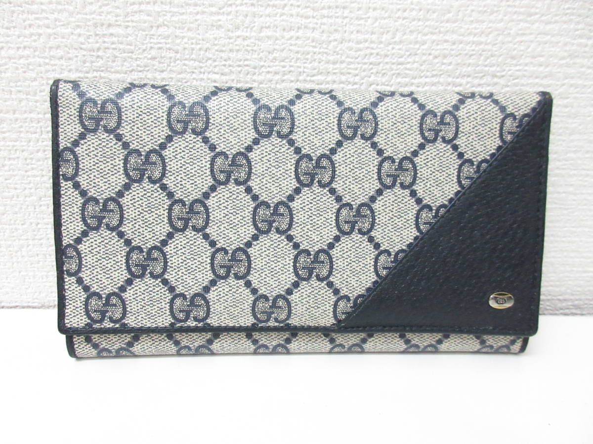 美品□GUCCI グッチ オールドグッチのGG柄 長財布 6403112 レザー 