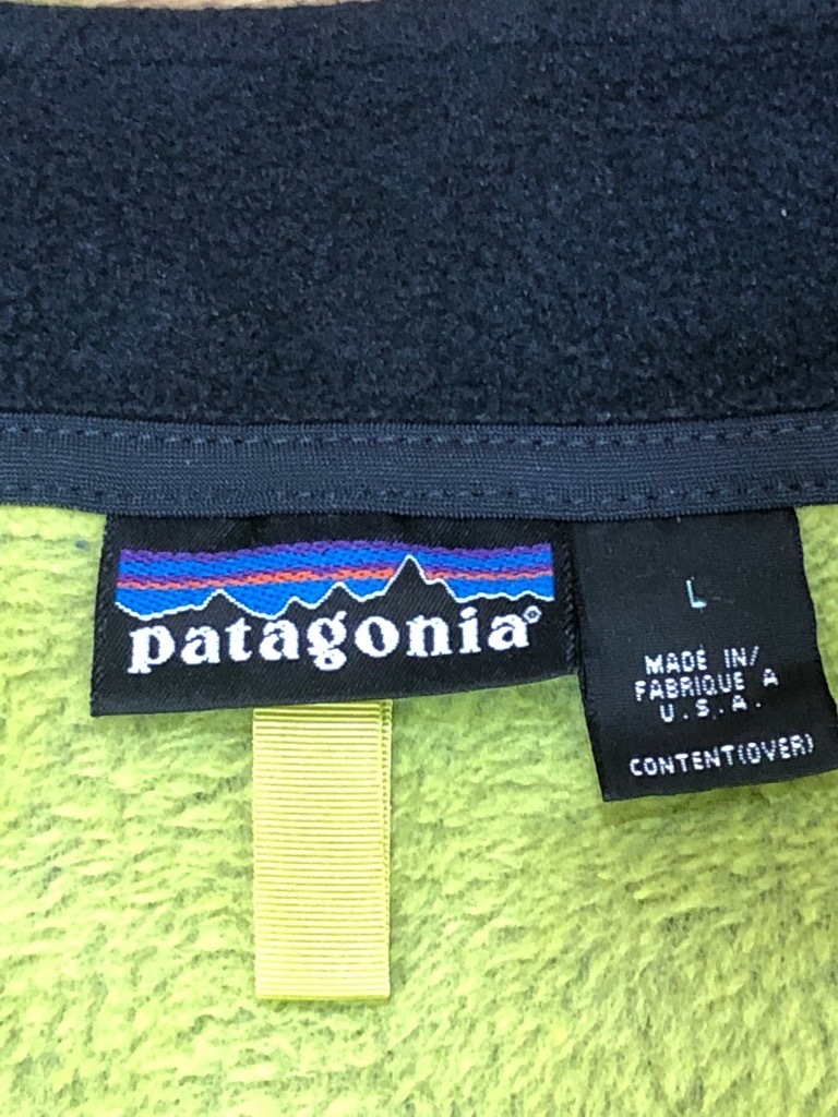 希少 2001年 Patagonia パタゴニア R2 フリース ベスト L グリーン 