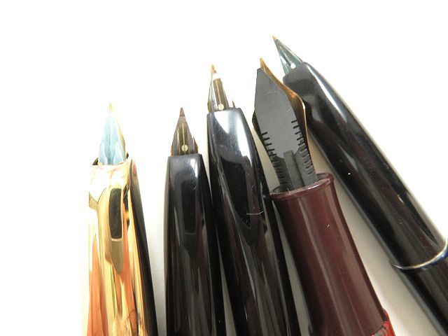 良品■PLATINUM プラチナ萬年筆 ペン先 18K／14K インクカートリッジ式 万年筆 豪華5点セット_3