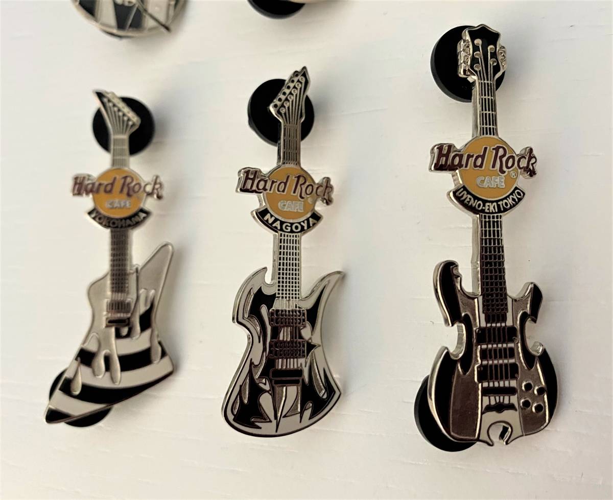 S*e様 Hard Rock Cafe カットオブギターピンバッジ 6種セット ハードロックカフェ Fantasy Guitar ピンバッジ 6個 コレクション セット