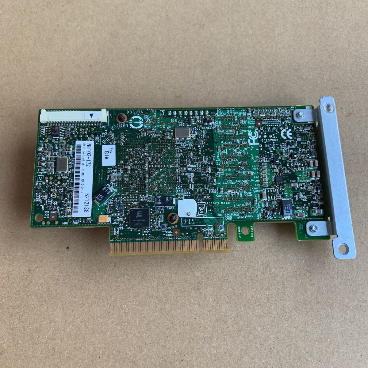 NEC N8103-172 RAIDコントローラ(512MB/RAID 0/1)MegaRAID SAS 9272-8i