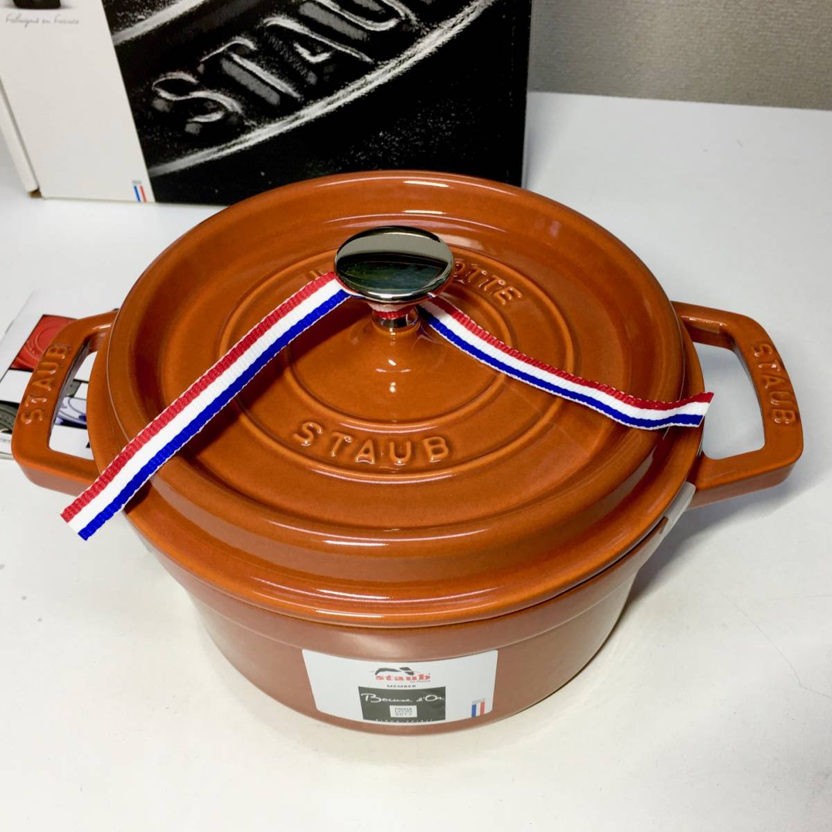 未使用】STAUB ストウブ ホーロー鍋 両手鍋『ココットラウンド20cm