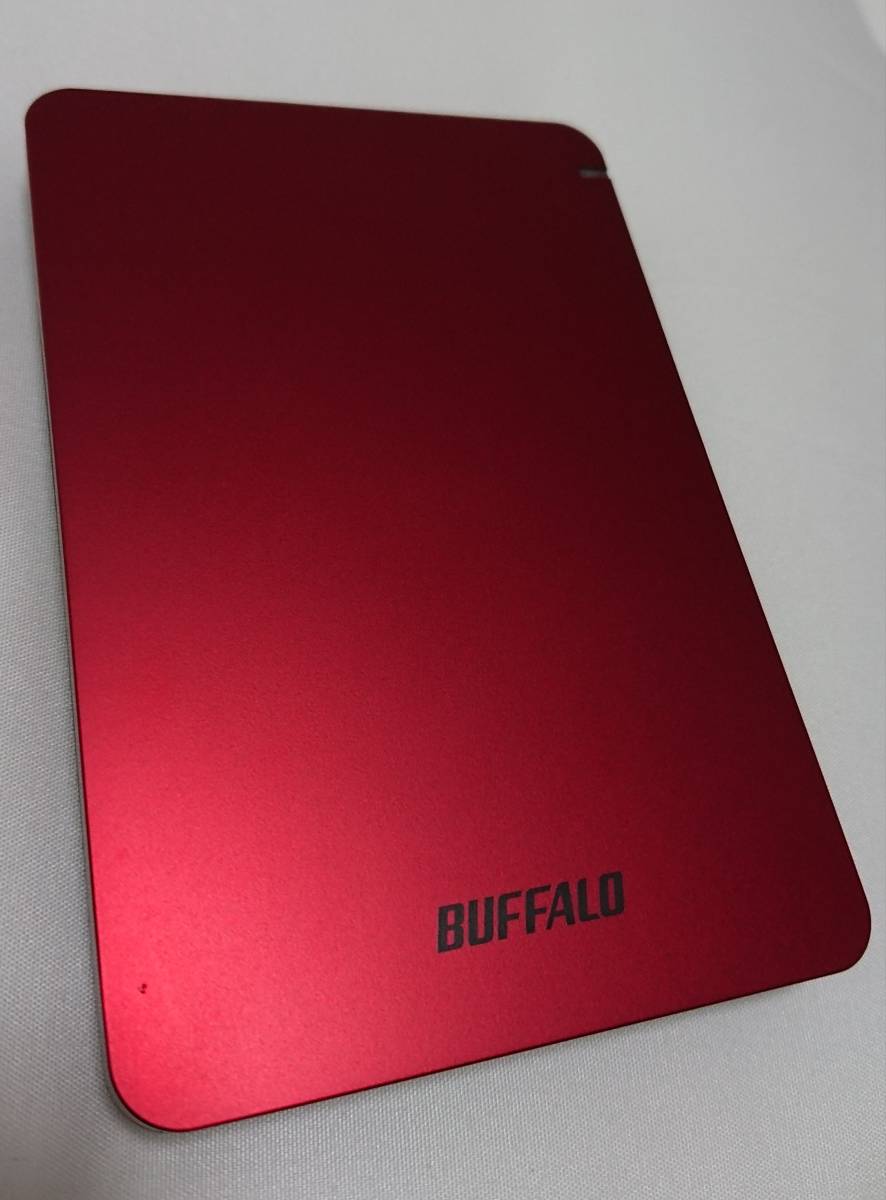 使用時間0時間ほぼ未使用 BUFFALO 1TB ポータブルHDD MiniStation HD-PGF1.0U3-RDA 小キズあり_3