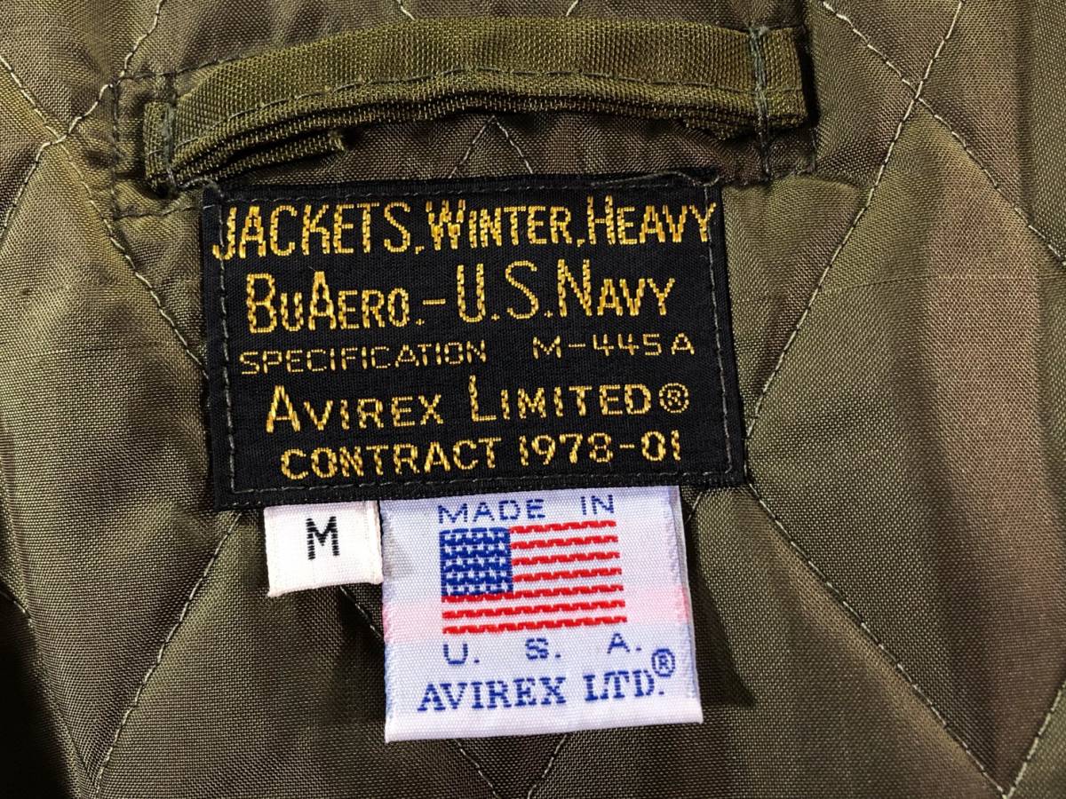 希少《 Dead Stock / AVIREX 》70s 80s デッド【 アヴィレックス 米軍