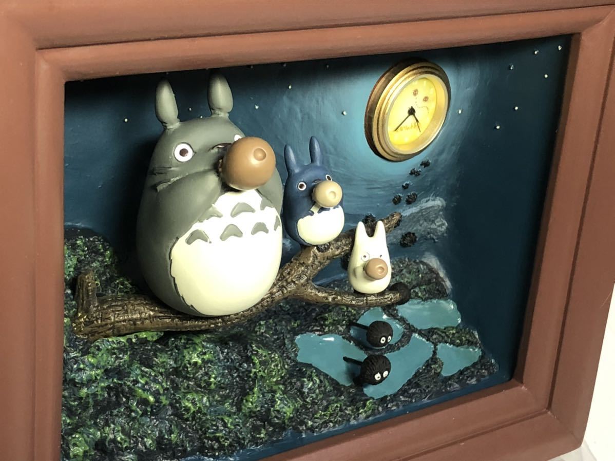 スタジオジブリ　となりのトトロ フレーム情景時計 クロスケのお引っ越し となりのトトロ フレーム情景時計 クロスケのお引っ越し スタジオ