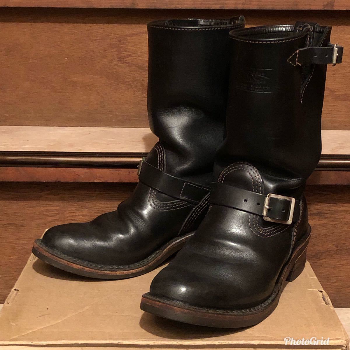 お得，HOT ウエスコ ナローボス エンジニアブーツ wesco ブラック 8 E(8インチ)｜売買されたオークション情報、yahooの商品情報をアーカイブ公開 - オークファン 靴