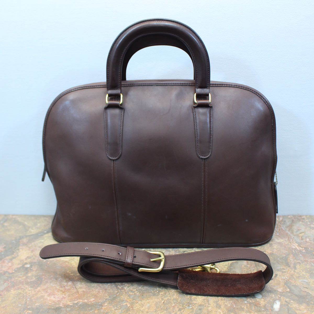 OLD COACH LEATHER 2WAY SHOULDER BAG MADE IN USA/オールドコーチ 