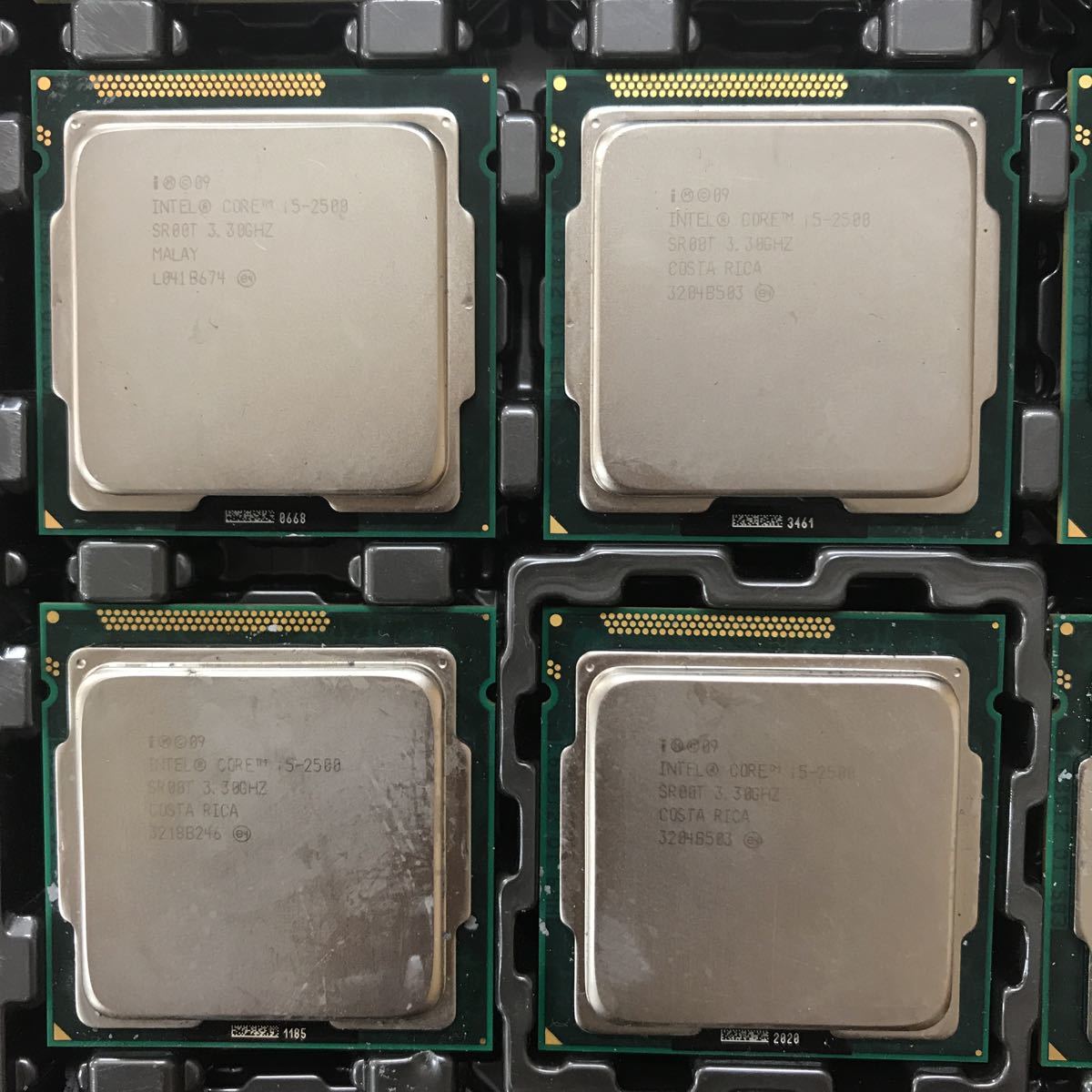 豊富な，得価】 INTEL CPU Core i5-2500 SR00T 3.30GHZ/4枚セット 中古