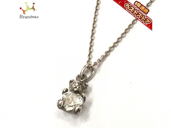 スタージュエリー STAR JEWELRY ネックレス シルバー×ジルコニア クリア クマ アクセサリー（首）