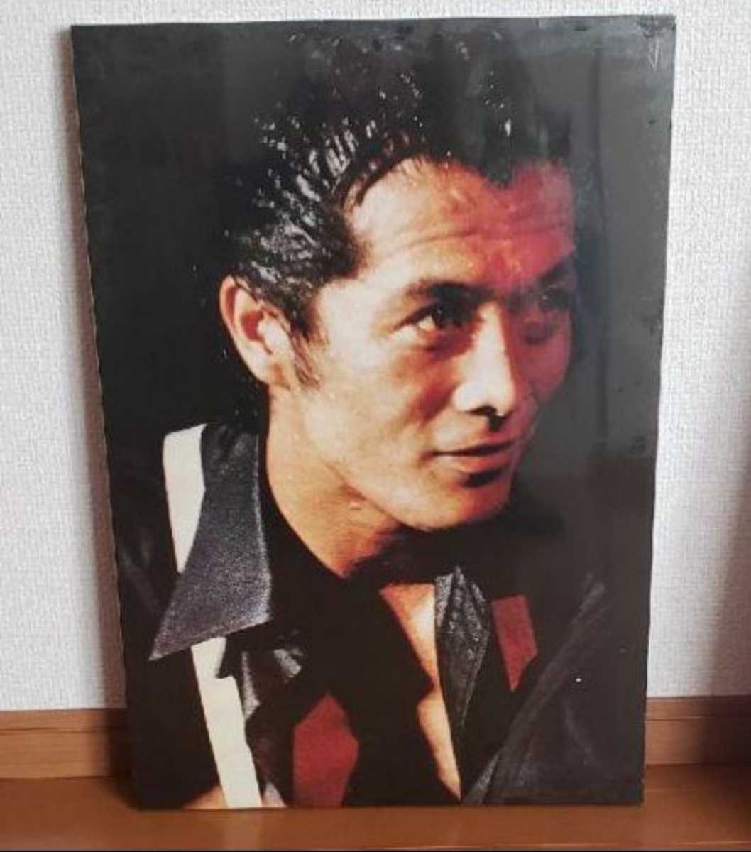 矢沢永吉 矢沢永吉パネルポスター ポスター ❤レア❤ 1977年⁄写真25枚 矢沢永吉ポスター木製パネル 大 当時物 希少品