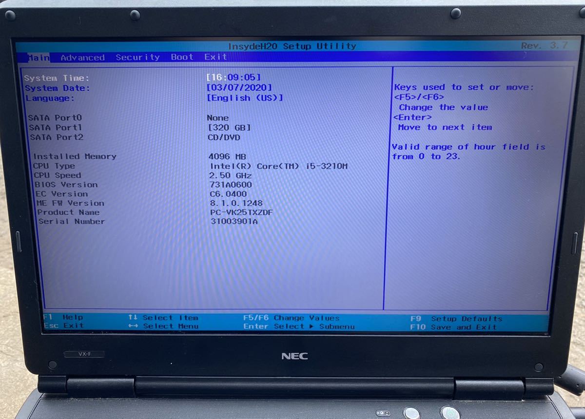 NEC】 VK25TX-F Core i5-3210M 4GB HDD320GB DVDROM WiFi Windows8 Pro