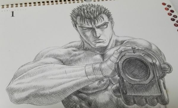 1998年 ベルセルク カレンダー 三浦健太郎 ヤングアニマル編集 描き