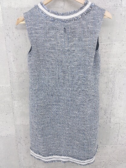 Loveless ラブレス ツイード系 ノースリーブ ミニ ワンピース 36 ネイビー ホワイト 女性用 売買されたオークション情報 Yahooの商品情報をアーカイブ公開 オークファン Aucfan Com