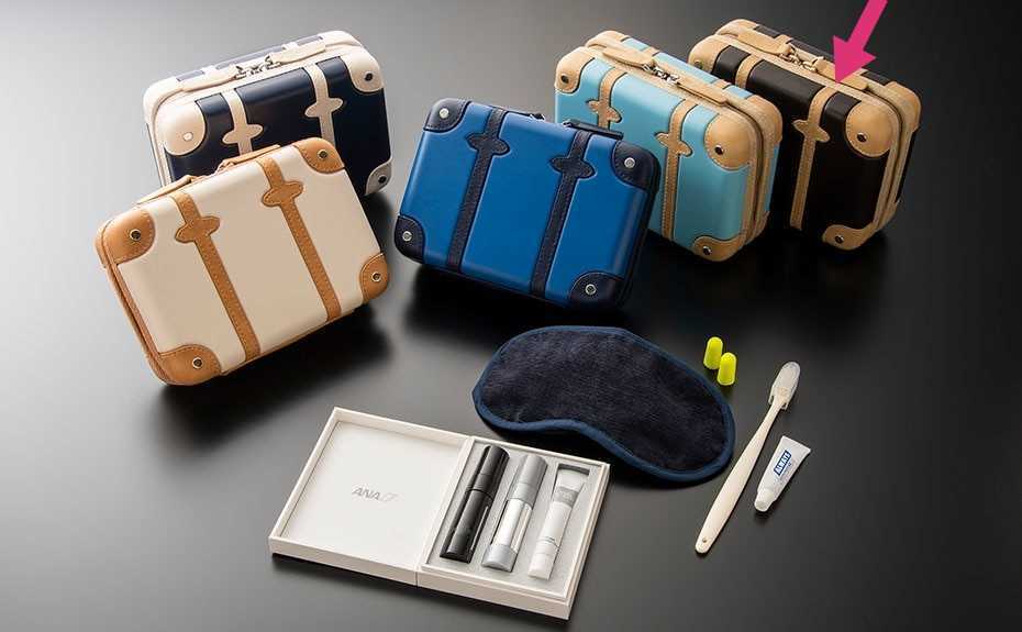 最新色 ブラウン ＡＮＡファーストクラス アメニティ・ グローブトロッター GLOBE-TROTTER 新品・未使用 ザ・ギンザなし Ⅴ