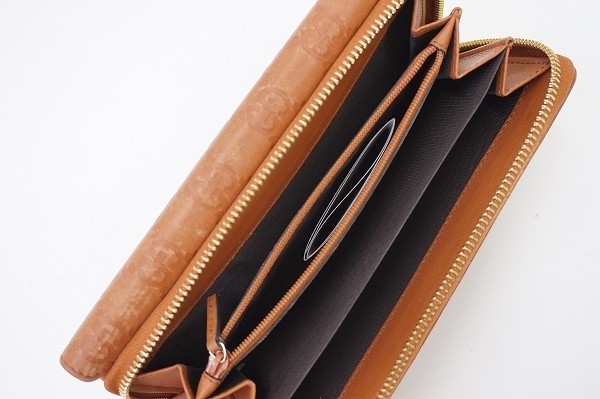 GUCCI グッチ シマ ラウンドジップ 長財布 レザー ブラウン 茶 美品 anzw グッチ GUCCI 長財布 シマ レザー ラウンドファスナー 茶