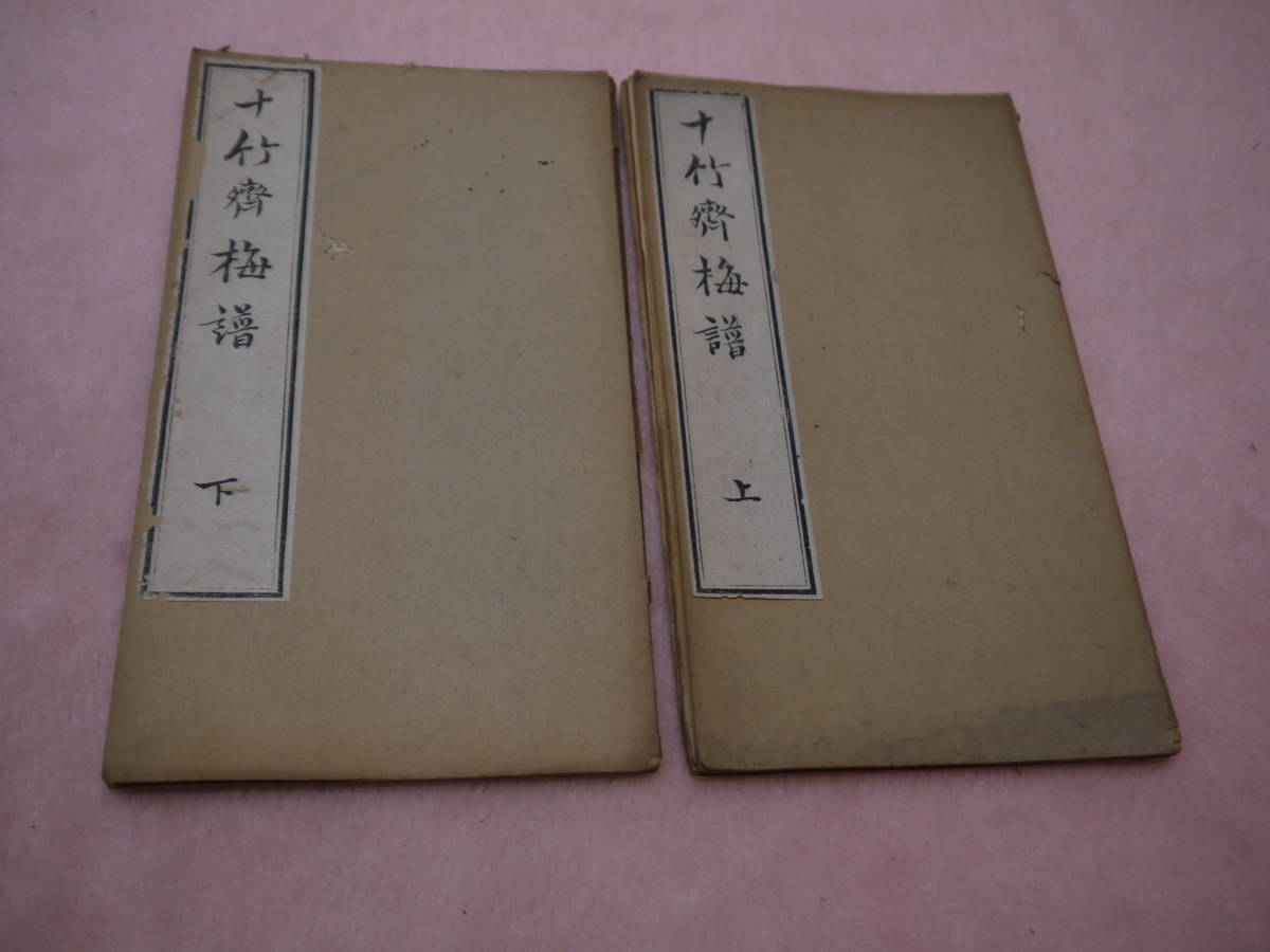 十竹齊梅譜 上下2冊 嘉慶22年原刻 明治11年