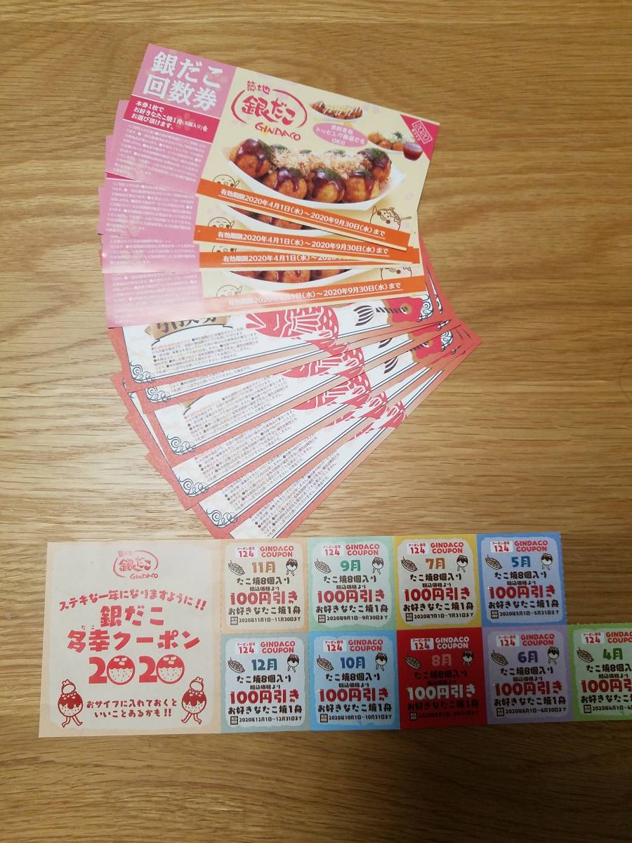  銀だこ 引換券 回数券 計10枚 クーポン計9枚 900円分 約8 000円相当(食品、飲料)｜売買されたオークション情報、yahooの商品情報をアーカイブ公開 - オークファン その他