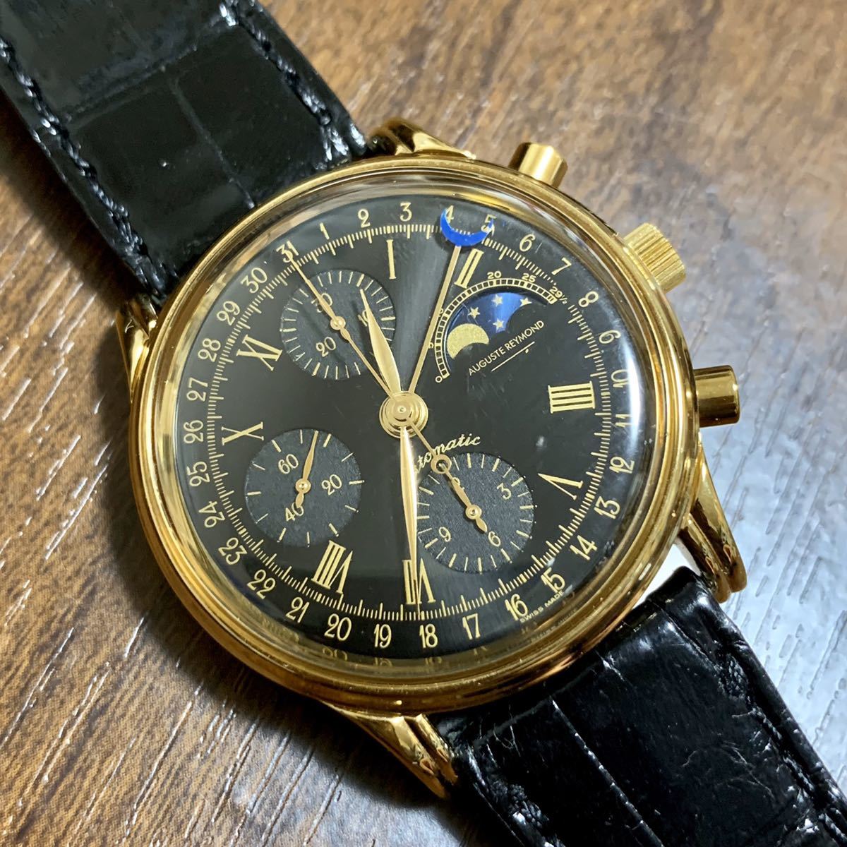 美品】auguste reymond ムーンフェイズ クロノグラフ オーガスト