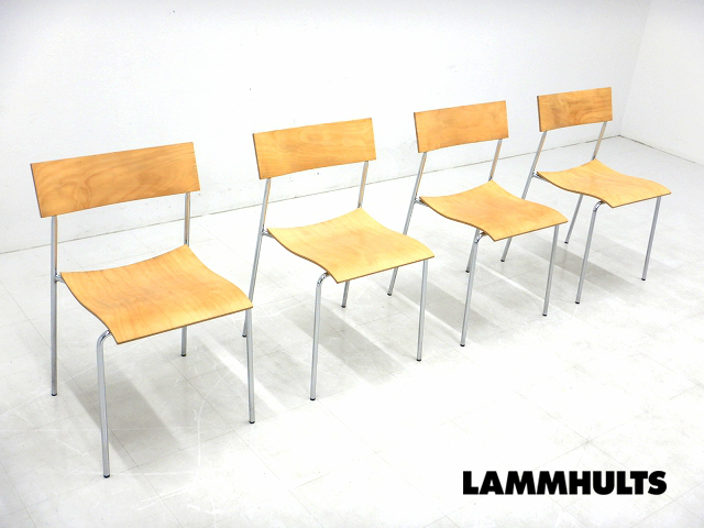 T879) LAMMHULTS キャンパスチェア CAMPUS スタッキング 4脚セット