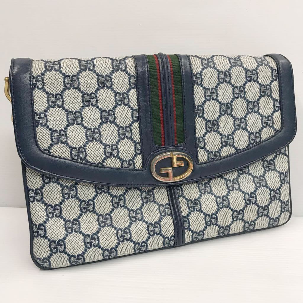 GUCCI オールドグッチ シェリーライン クラッチバッグ GG柄 ヴィンテージ GUCCI オールドグッチ クラッチバッグ ショルダーバッグ シェリー