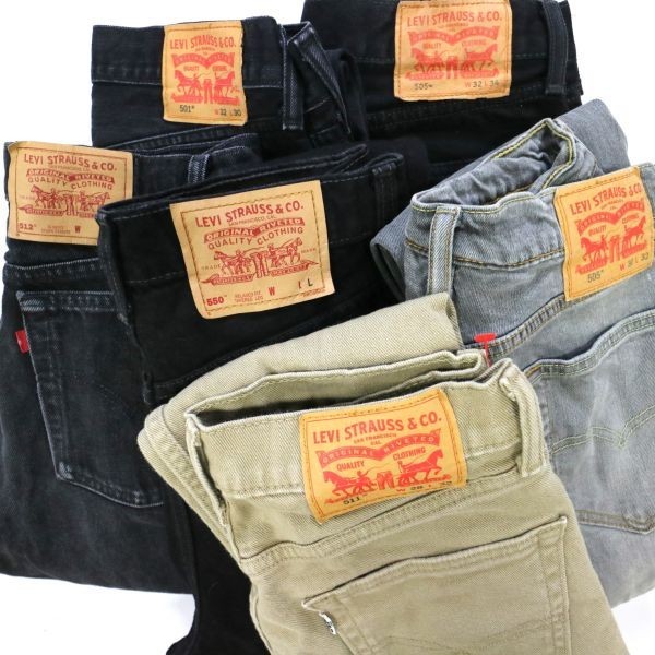 ◎Levi's リーバイス デニムパンツ ジーンズ 品番 MIX ブラックデニム (28/30/32/) 6枚セット まとめ売り USA古着卸 1円スタート MA2897