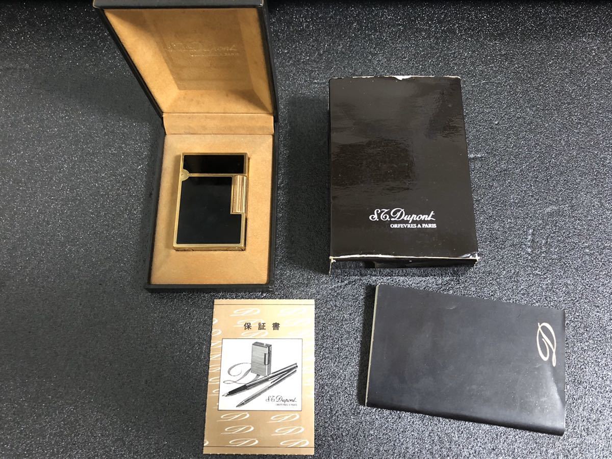 デュポン ガスライター Dupont ブラック ゴールド 黒 金 T S ライター 