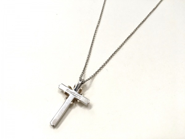 ティファニー TIFFANY&Co. ネックレス クロス シルバー×K18YG クロス