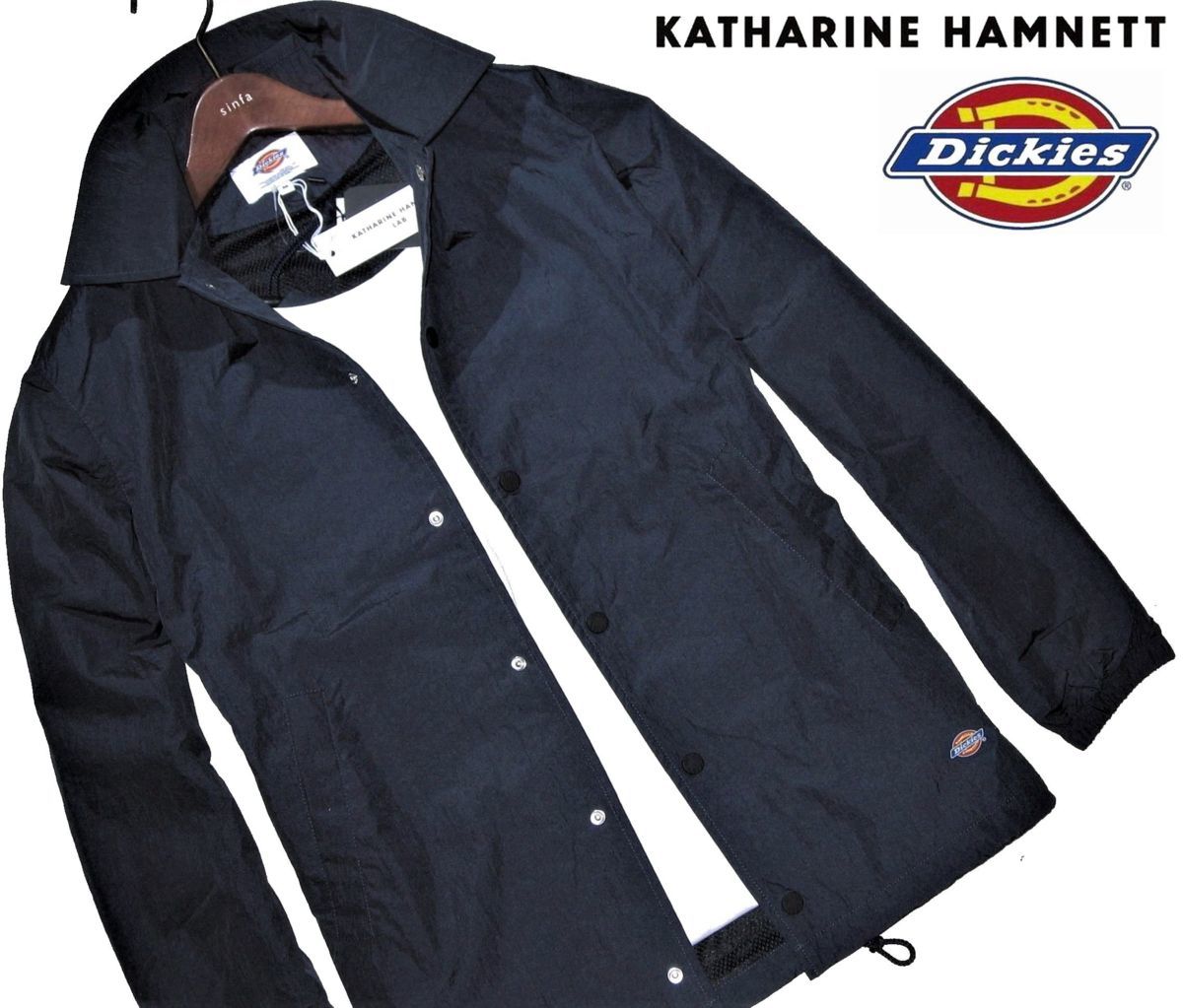  size M 定価￥14 300 キャサリンハムネット ディッキーズ別注 春物 コーチジャケット バックロゴ濃紺MENS M ナイロン&times;裏メッシュ(Mサイズ)｜売買されたオークション情報、yahooの商品情報をア ジャンパー、ブルゾン一般