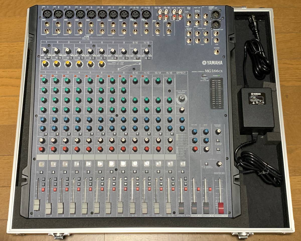 動作確認済】ヤマハ YAMAHA MG166CX アナログミキサー 専用ケース付き