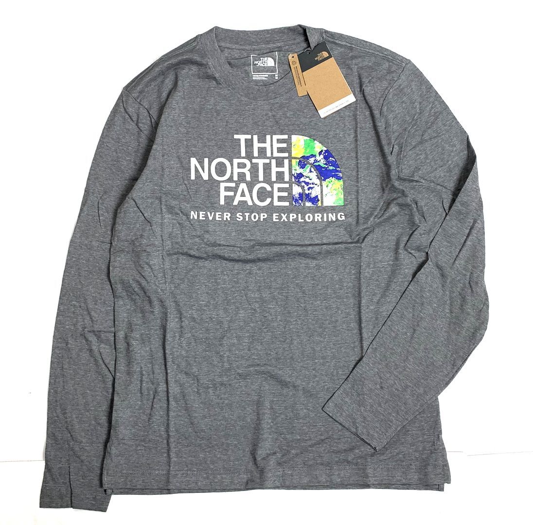 人気セール，爆買い 本物 US正規品 The North Face Recycled Material Long Sleeve Tee ロングスリーブ 長袖シャツ ロンT 地球 US:M(長袖シャツ)｜売買されたオークション情報、yahooの商品情報をアーカイブ公開 - オークファン 男性用