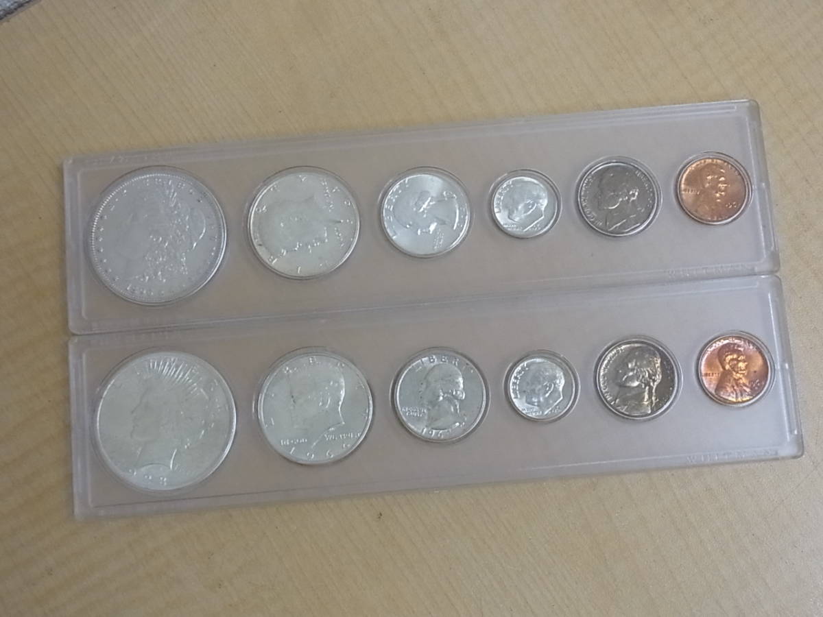 アメリカ硬貨セット ケネディ銀貨 120325H30-0331H-0062□アメリカ□コインセット 6枚入 2点 1896年