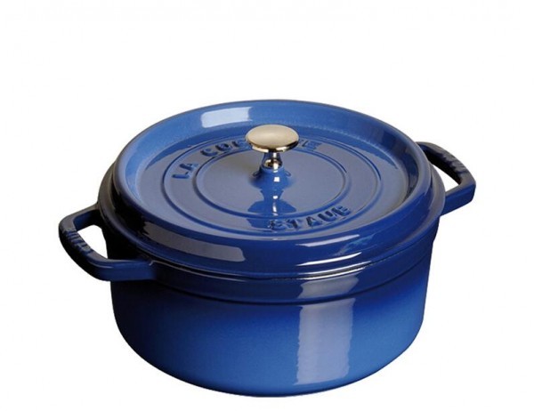 【低価，人気SALE】 ストウブ staub ココットラウンド 24cm グランブルー(両手鍋)｜売買されたオークション情報、yahooの商品情報をアーカイブ公開 - オークファン 両手鍋