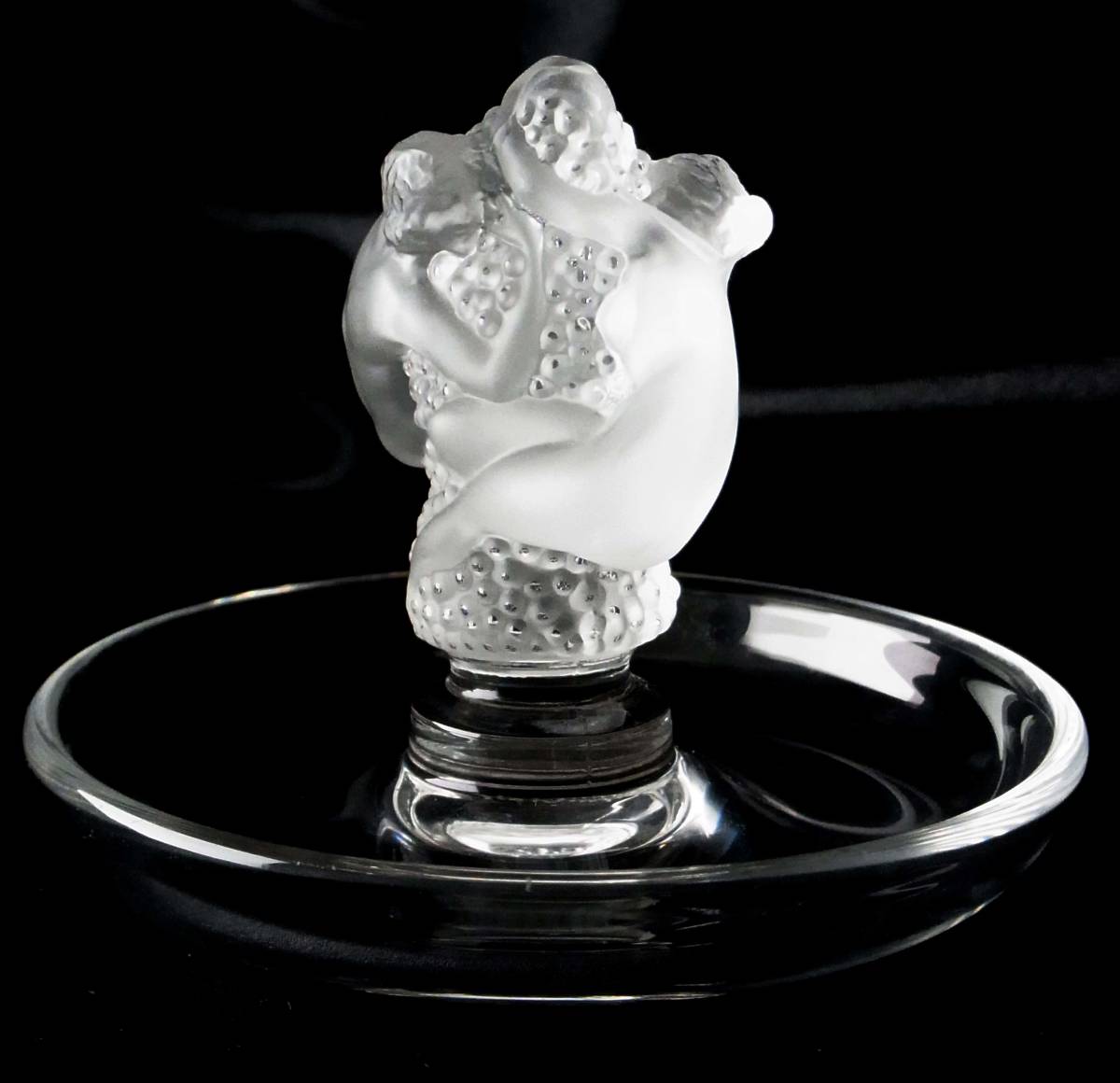 LALIQUE ラリック フランス クリスタル 鳩 リングホルダーアンティーク